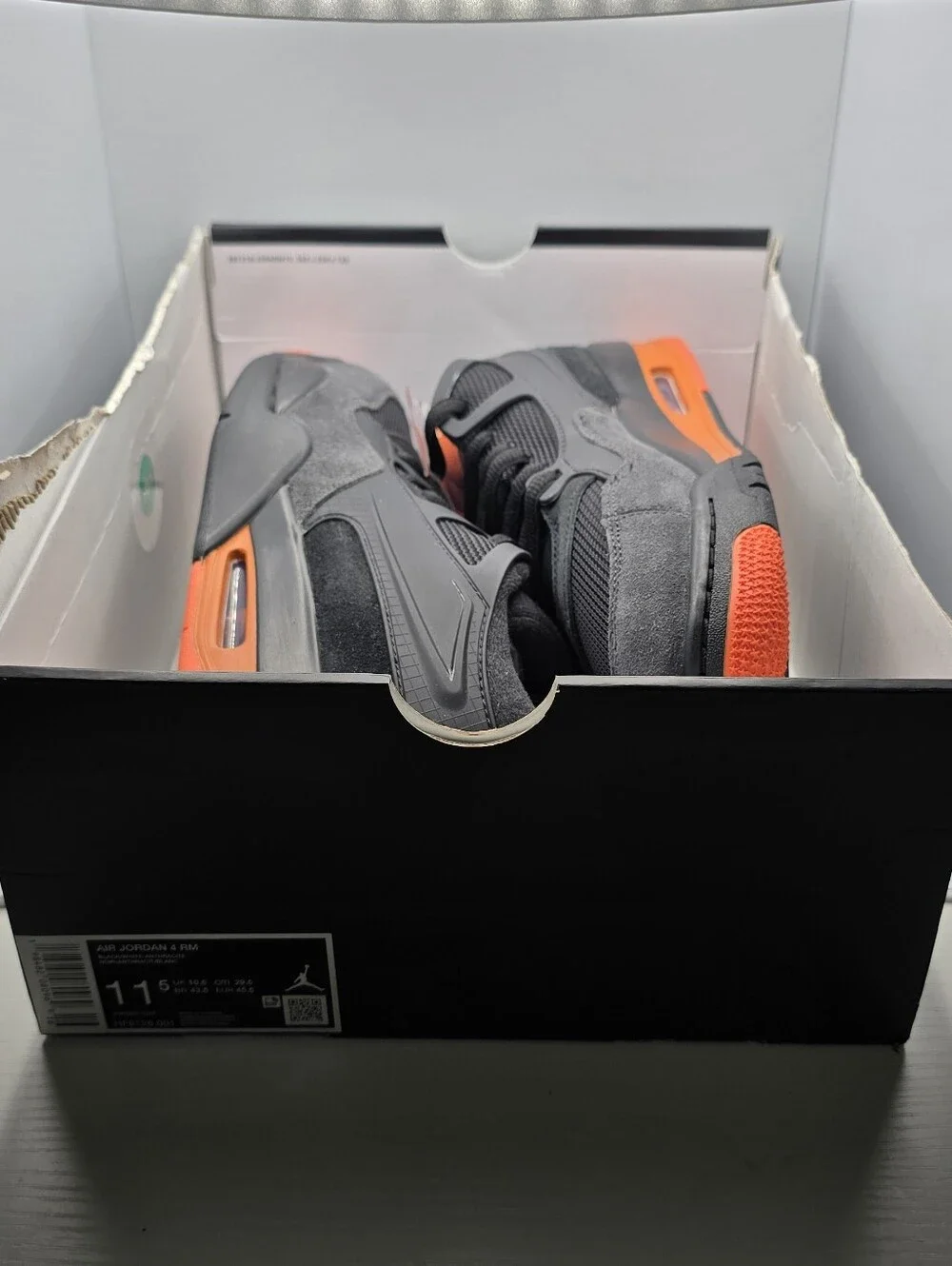 Nike Air Jordan 4 RM Black Starfish Orange Anthracite HF8126-001  Men's 11.5